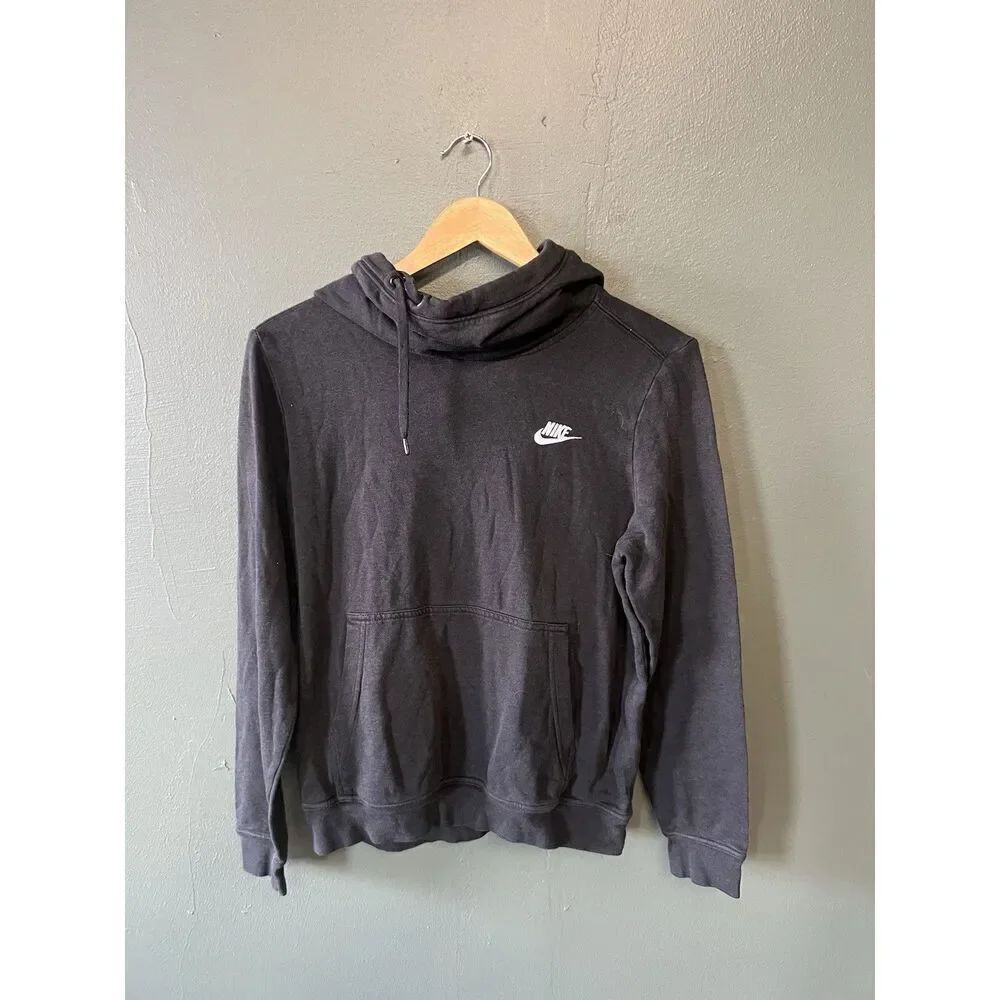 Nike Sportswear Womens Black Funnel Neck Pullover Sweatshirt Size Small